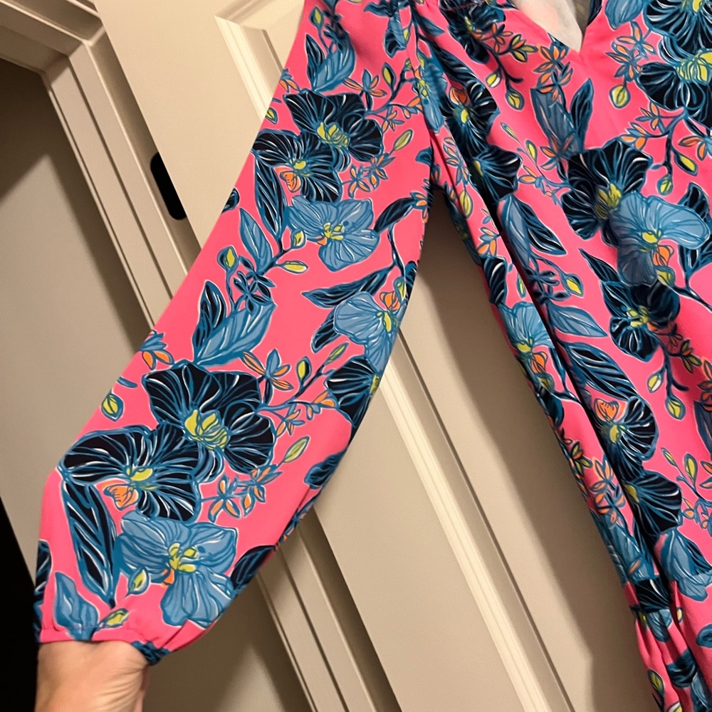 Lilly Pulitzer Pink Floral Lucee Dress - M - Picture 7 of 7